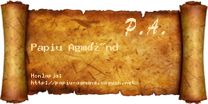 Papiu Agmánd névjegykártya